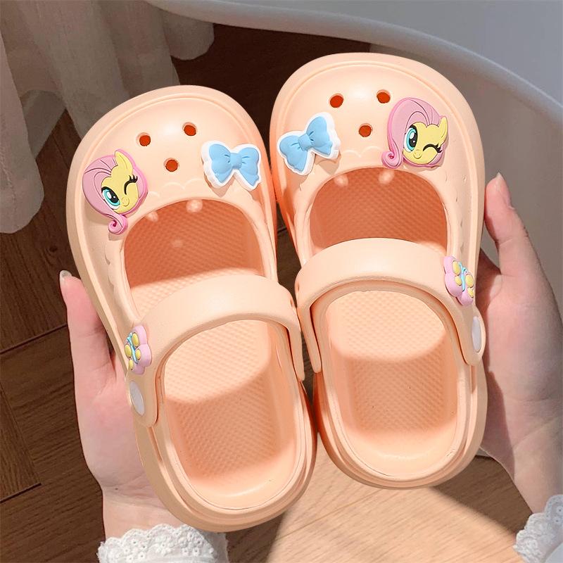 Garden Shoes Age-Size Female Parent-Child Beach Sandals Light Bottom Hole Shoes DIY