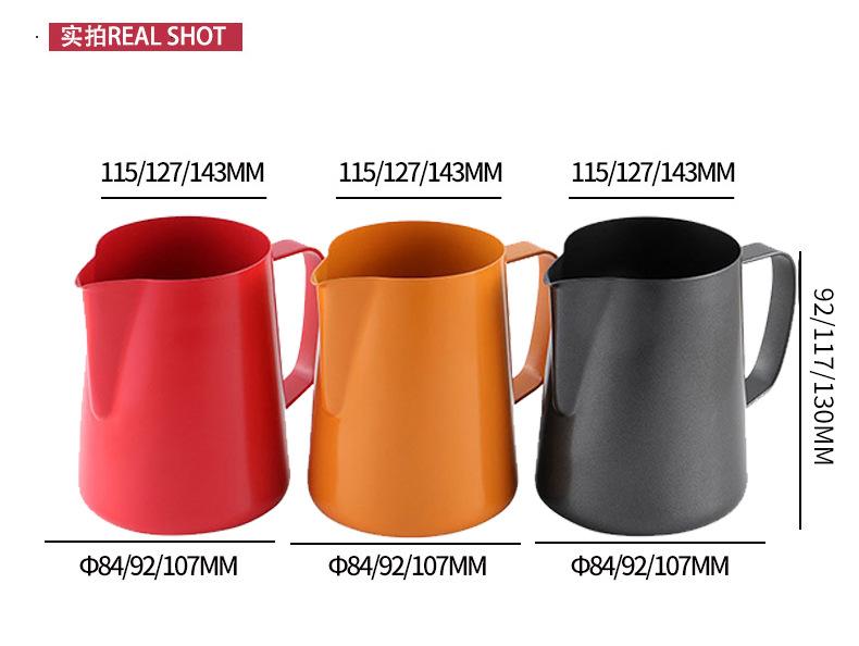 400ml Stainless Steel Milk Coffee Jar Frothing Pitcher Milk Coffee Frothing Jug with Pointed Spout for Kitchen Coffee Supplies