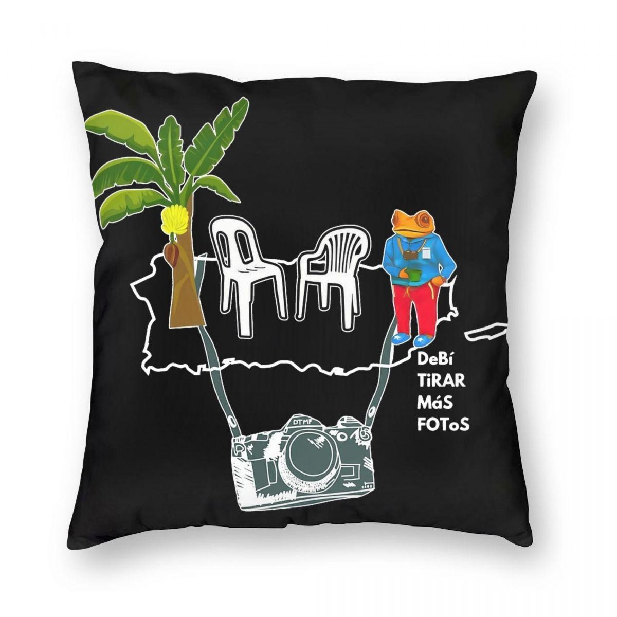 

DTMF Debi Tirar Mas Fotos Pillowcase Printed Polyester Cushion Cover Gift Bad Bunny 2025 New Album Throw Pillow Case Cover Home 12x12Inch