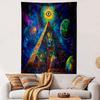 "Cosmic Pyramid with Eye of Horus" Patterned Tapestry Home Decor, Suitable for Bedroom and Living Room, Gift