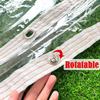 0.3&0.5mm PVC Clear Tarpaulin Thickened Pergola Insulation Film High Transparent Rainproof Cloth Terrace Screen Gazebo Raincover
