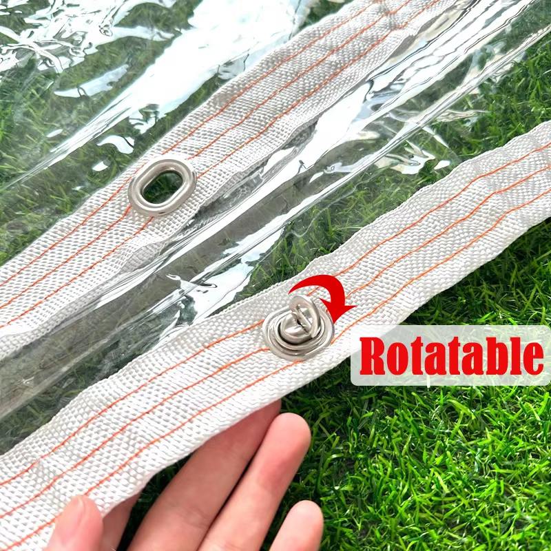 0.3&0.5mm PVC Clear Tarpaulin Thickened Pergola Insulation Film High Transparent Rainproof Cloth Terrace Screen Gazebo Raincover