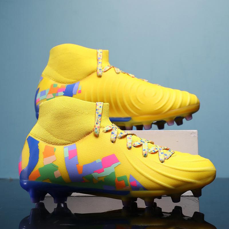 Manufacturer Professional Competition Indoor New GX Moon Fury Assassin High-top Broken Nails Men's and Women's Football Shoes