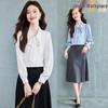 Women's Professional Autumn White Shirt & Formal Suit Set for Teachers, Civil Servants, Students, and Interviews