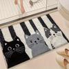 Cartoon Cat Floor Mat Entrance Entrance Crystal Velvet Dirt-resistant and Wear-resistant Foot Mat Floor Mat