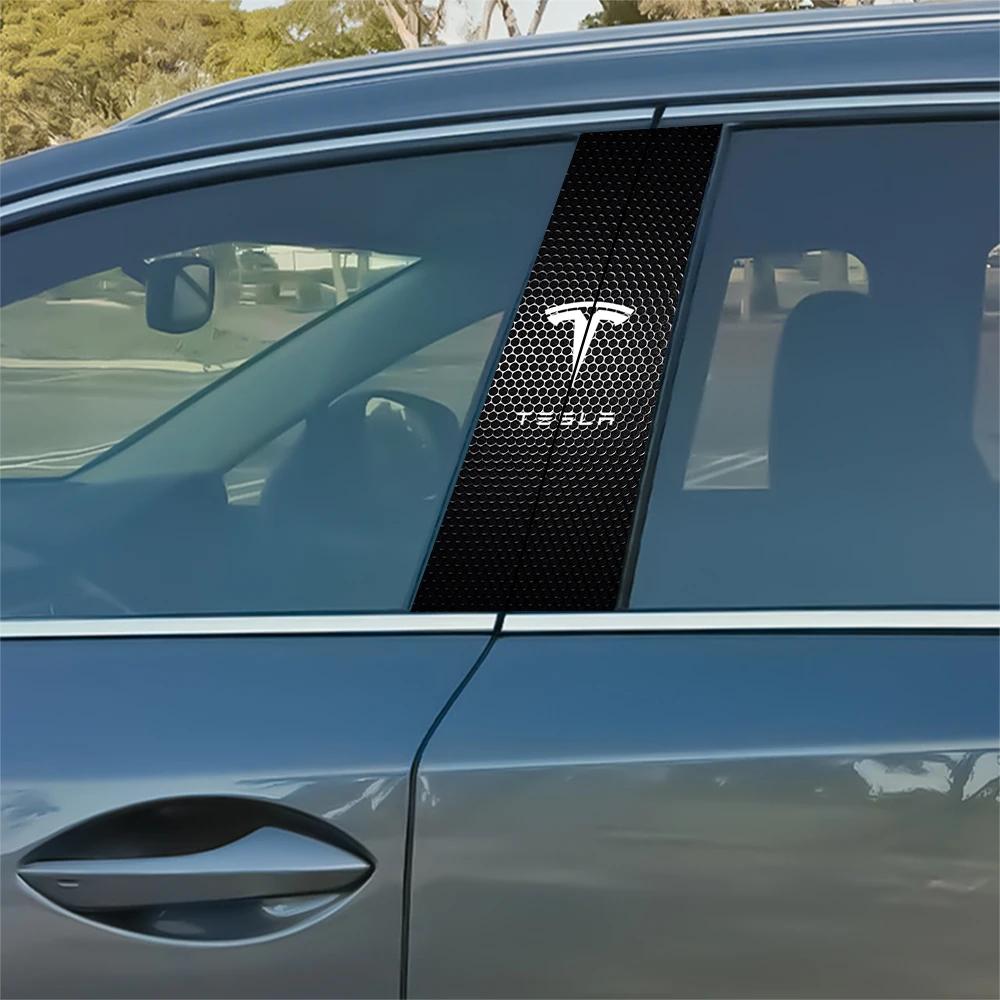 Samolepka na auto Tesla 2ks Samolepky na auto Dekorace středního sloupku B-sloupku Kryt Decals Autopříslušenství Pro Tesla Model 3 Roadster Mo