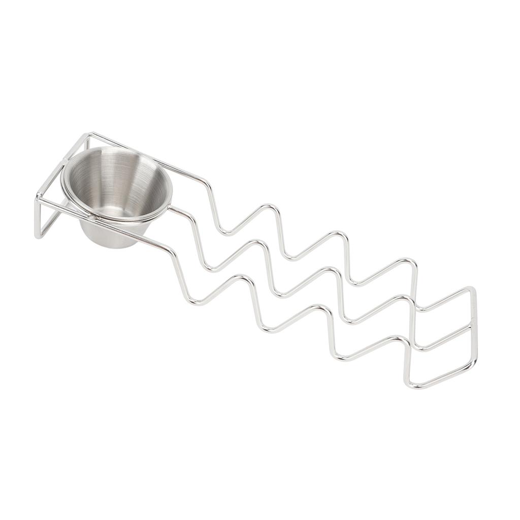 Tabletop Taco Stand Taco Mold Stainless Steel Taco Tray with Sauce Bowl for Home Kitchen Restaurant