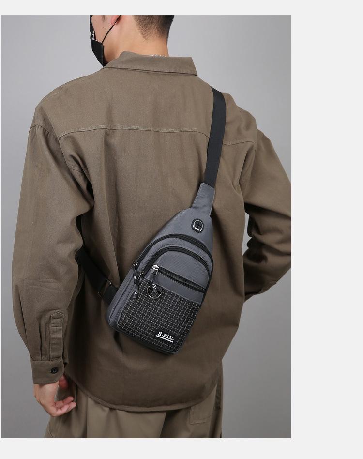 Men's Korean Style Water-Resistant Crossbody Bag: Versatile, Large Capacity, Multi-Layer Backpack for Outdoor Casual Use