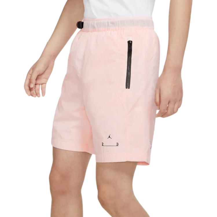 Jordan Mens Logo Print Mid-Rise Casual Shorts Pink DQ7876-610
