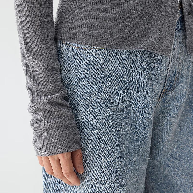 JNBY Women's Slim Fit 100% Wool Knit Cardigan