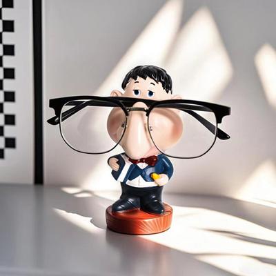 Stojan na brýle s velkým nosem pro muže, stojan na vystavení brýlí, figurka učitele, socha, stolní dekorace, držák slunečních brýlí, stojan na brýle