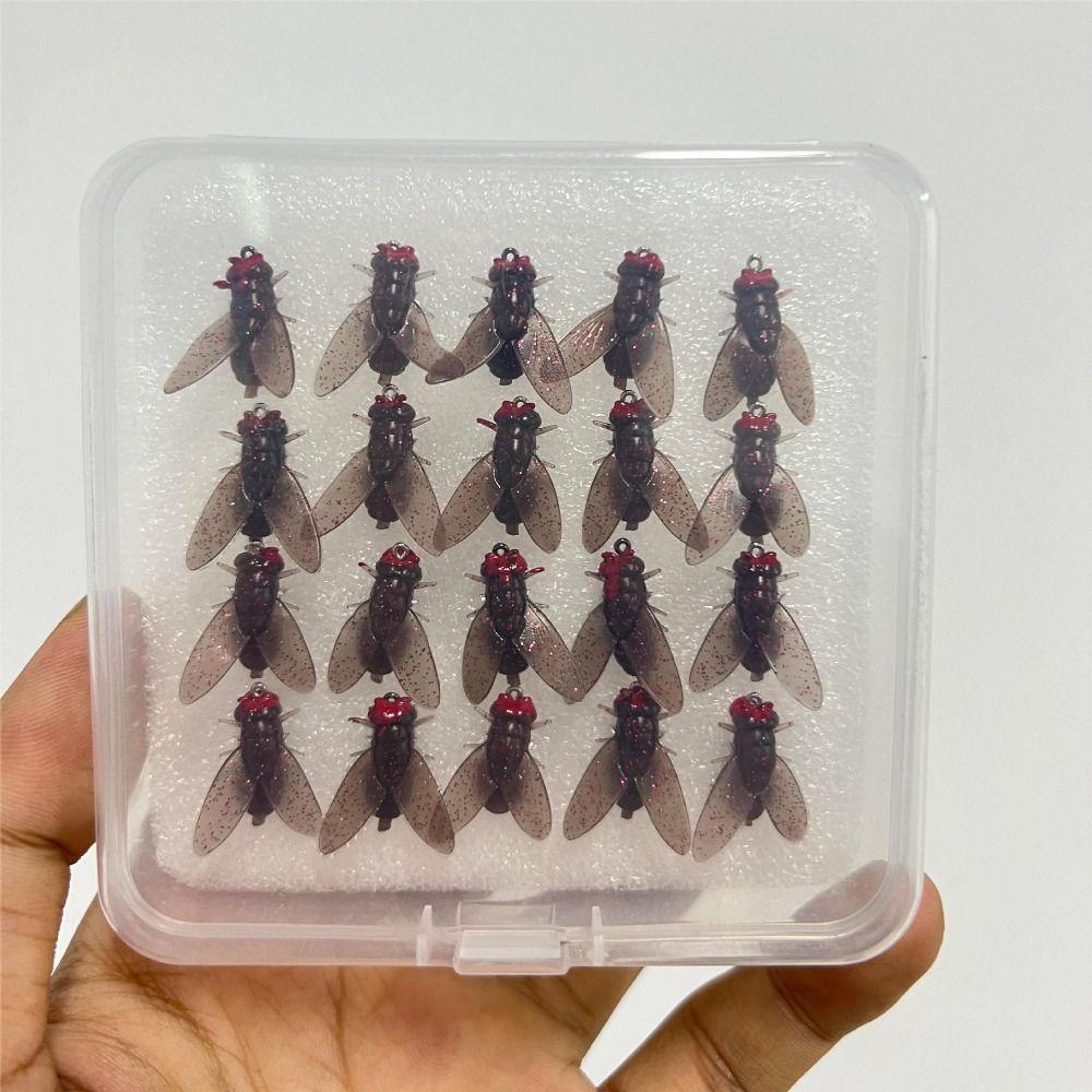 20PCS Sharpened Hook Dry Flies Fishing Lures Kit Simulated Flies Trout Jigs Swimbaits Trout