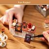 Robotime DIY Miniature Dollhouse Kit, Model House with LED Lights, Cafe Model Kit, DIY Craft, Birthday Gift, Home Decoration for Family and Friends