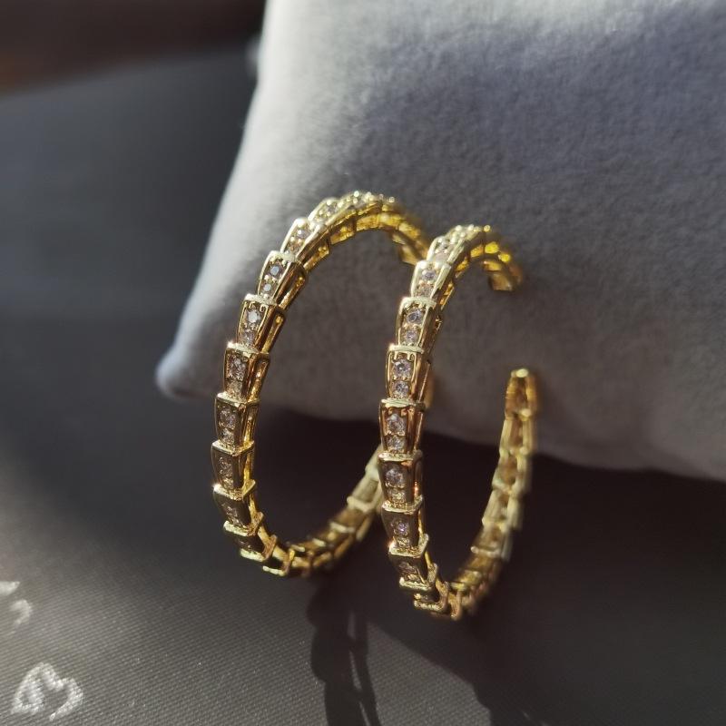

ZAKOL Новые серьги-кольца с цирконом в виде змеиной кости для женщин, женские, роскошные, с цирконом AAA CZ, аксессуары для ушей, для свадьбы, вечеринки, с цирконом