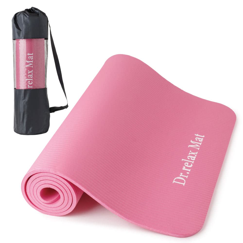 

10mm Yoga Mat portable yoga mat designed by a sports specialty Training Mat 61 x 183cm Exercise Strength Training Gym Full Body Preime [A store]