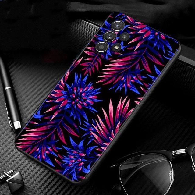 Vintage Banana Leaf Flower Case For Samsung Galaxy A51 A71 A01 A11 A21 A21s A31 A41 A72 A52 A42 A32 A22 A12 A02 A02s F42 Shell