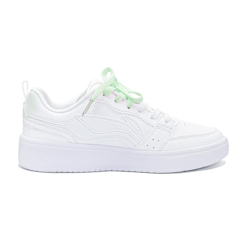 Li Ning Sycee Wear resistant And Lightweight Low top Skateboard Shoes Women's White Green AGCT340-5(TeamTwo-)
