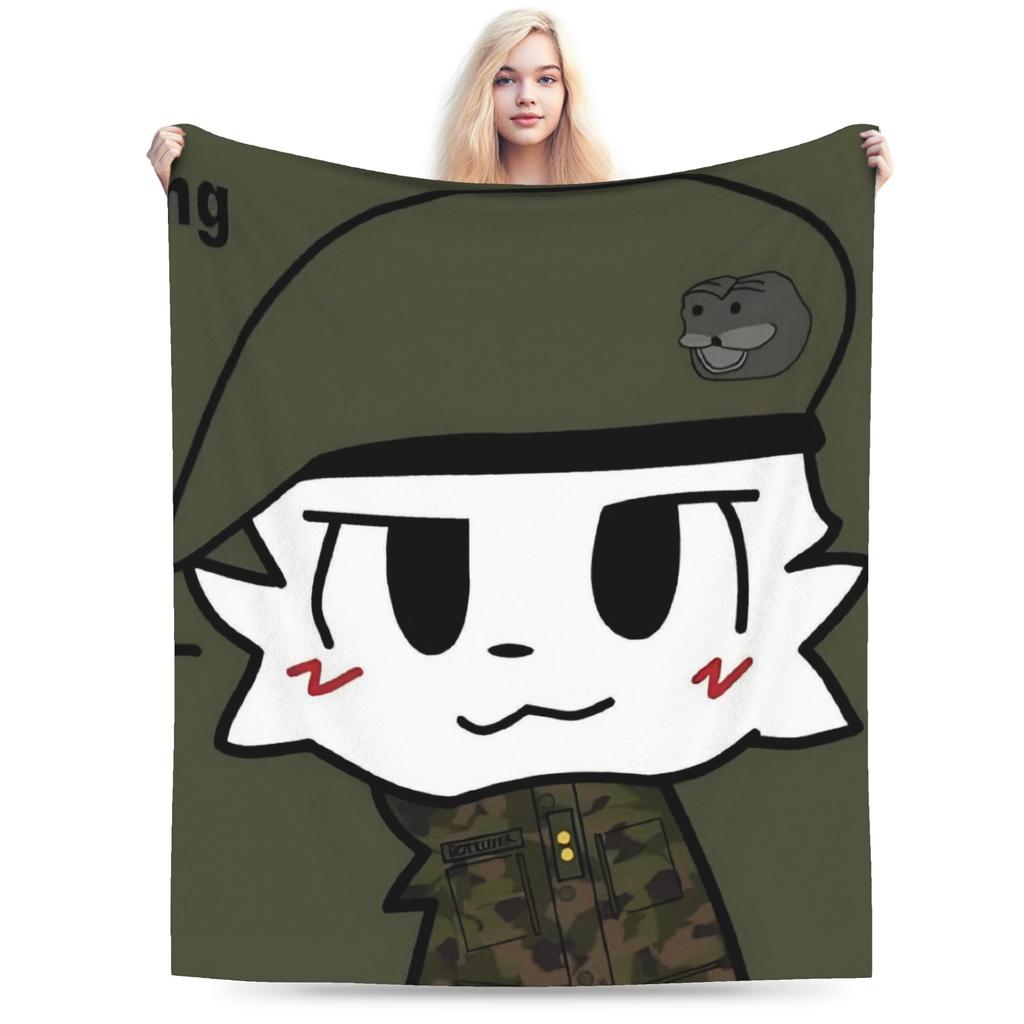 Boykisser Silly Cat Blankets Fleece Spring Autumn Cartoon Portable Super Soft Throw Blankets for Bedding Outdoor Quilt