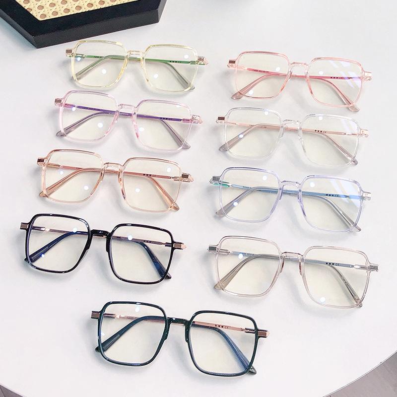 Square Blue Light Blocking Glasses Man And Women Black Oversized Optical Eyeglasses Vision Spectacles Big Frame Computer Eyewear