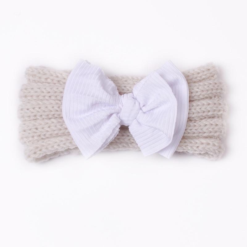 New Baby Warm Headband Winter Model, Cute Children's Creative Bow Wide Edge Headscarf, Baby Headband