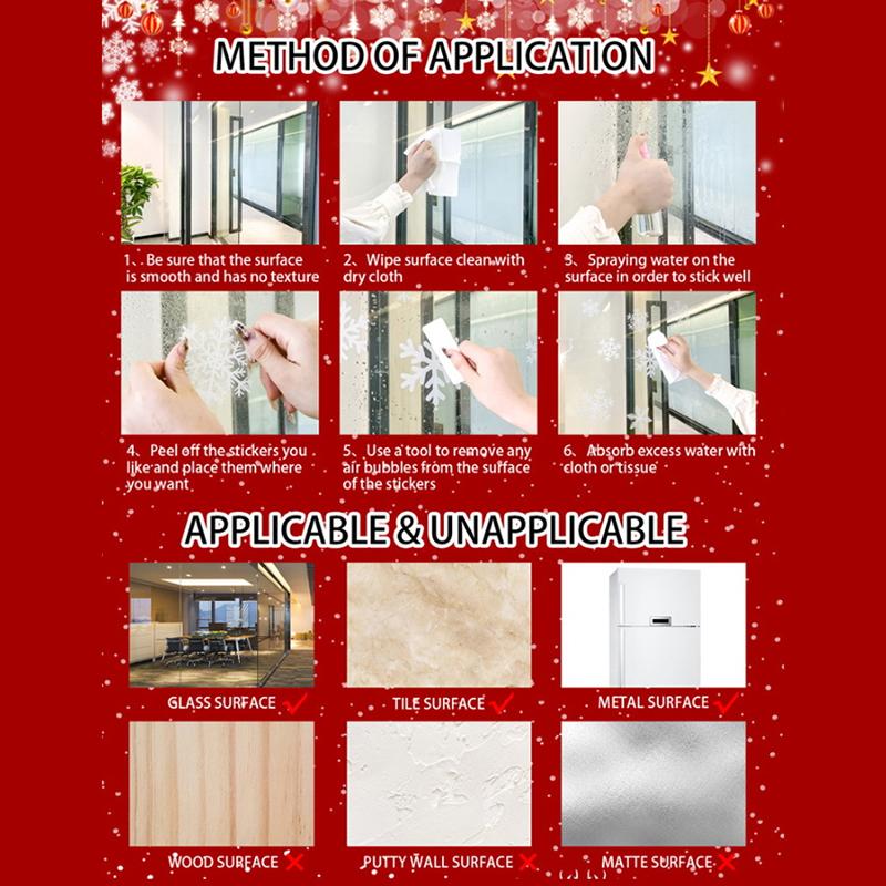 Creative Christmas Decorations, Electrostatic Stickers, Shop Window Decorations, Christmas Decorative Glass Stickers