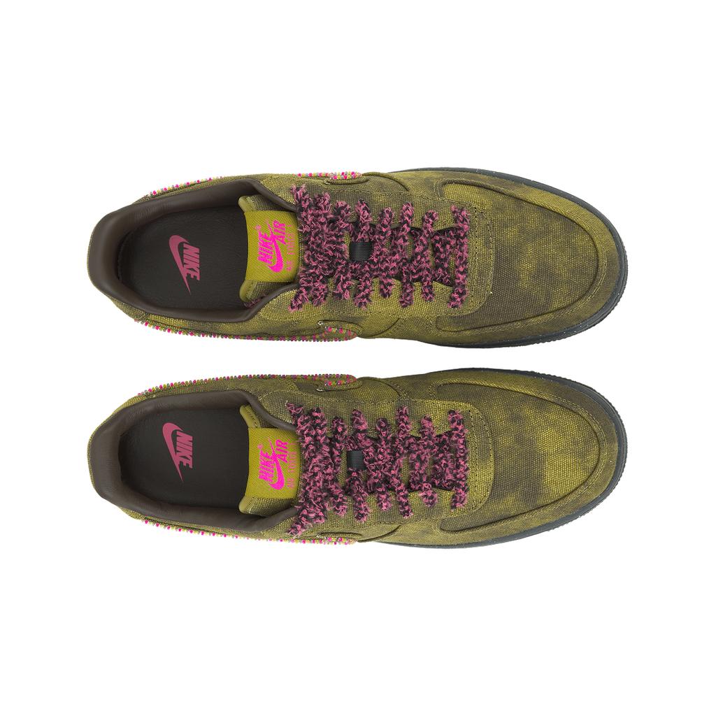 Nike נעלי סניקרס לגברים Air Force 1 Low 07 QS Boucle Desert Moss צבעוניות ורוד עז-מידווסט-זהב-ברוק-חום-שחור-אנתרציט IO4474-300