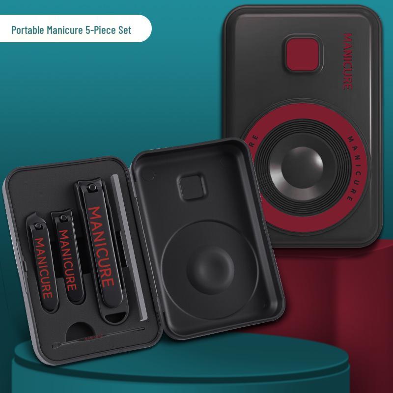 Stainless Steel Anti-Splash Nail Clipper Set: Portable Manicure & Pedicure Tools