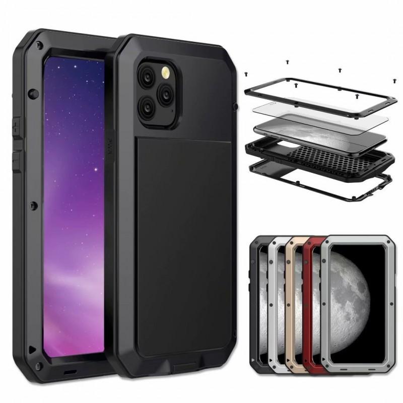 Heavy Duty Metal Armor Case IPhone 17 Pro 16 14 Shockproof Dustproof Full Coverage Rugged Protective Cover