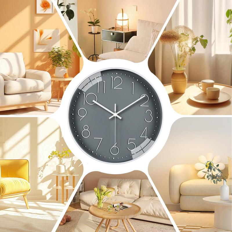Battery Operated Wall Clock Battery Operated Round Clock 12 Inch Minimalist Home Decoration Multifunctional Time Tool For Work