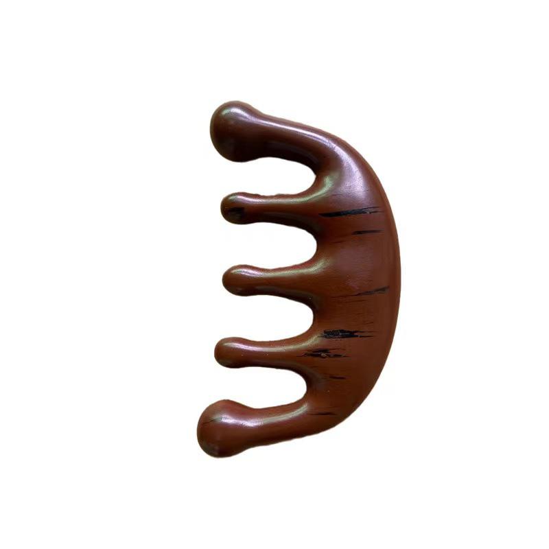 

Матовая пятизубцовая расческа для меридианного массажа - Инструмент для красоты и терапии гуаша