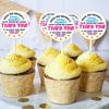 500 Stickers/Roll Thank You Self-Adhesive Labels Round Colorful Appreciation Tags Recommended for Handmade Baking Beverage Business Owners Gift Cards