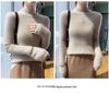 Women's Slim Fit Half-High Neck Wool Sweater - Autumn/Winter Collection, 100% Pure Wool Pullover Base Layer