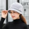 New Women Winter Hat Keep Warm Mom Cap Outdoor Plush Fur Lined Hats For Women Casual Rabbit Fur Bucket Knitted Hat