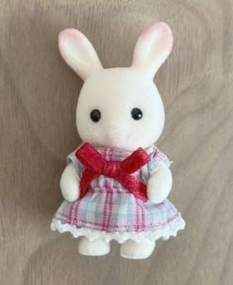 Rare Sylvanian Families Pink Rabbit Baby Figure Calico Critters Japan Unused