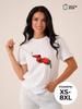 Oversized Cotton T-shirt with "Chili Pepper" Print
