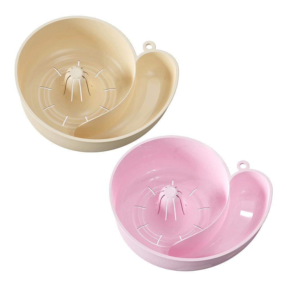 Snail Shape Drain Automatic Cleaning Basket Hand Wash Free Fruit Plate Filter Vegetable Washing Basin Household Kitchen Essentia