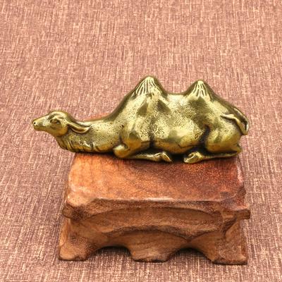 Creative Pure Copper Camel Office Pen Holder Home Decoration Living Room Figurines Miniatures Table Decor Tea Pet Crafts Gift