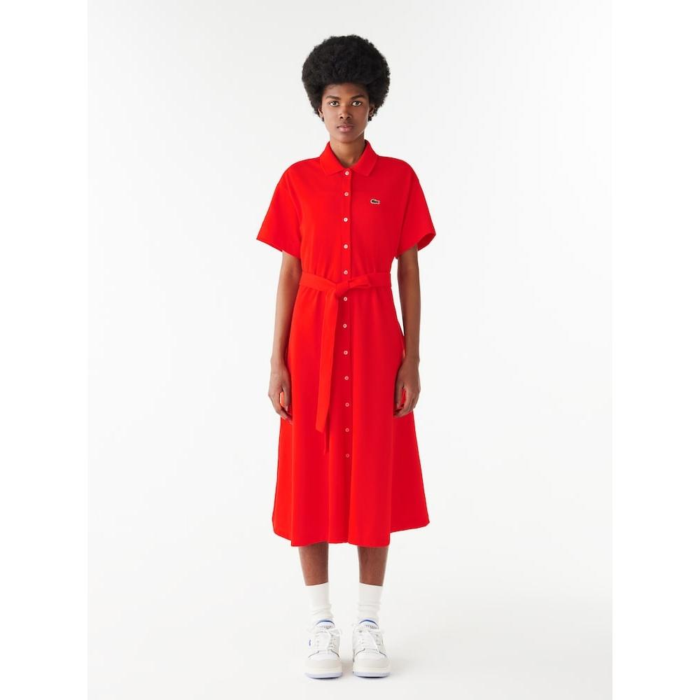 

LacoSte Women S Belted Short Sleeve Polo dreSS Ef7923 54g F8m q2nEf7923 54gF8m 032