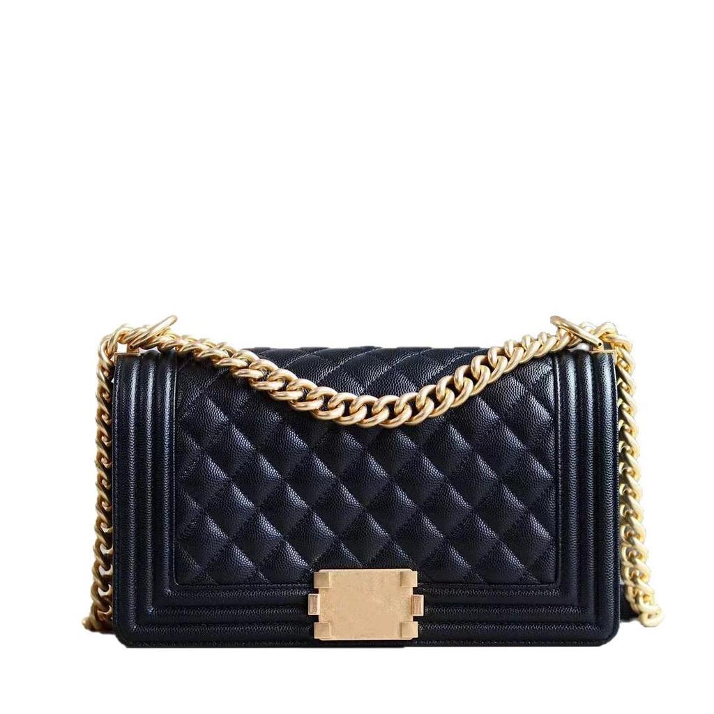 Women's Luxury Crossbody LeBoy Diamond Lattice Chain Bag - Classic Small Fragrance Style