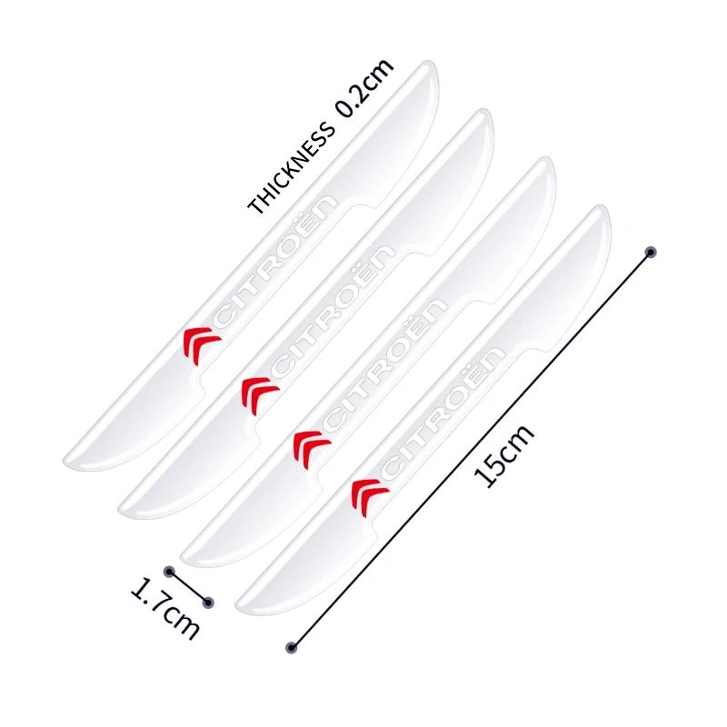 4pcs Car Edge Corner Guard Protective Sticker For Citroen C4 C2 C5 C6 C4L CACTUS C3XR HU83/VA2 Blade CE0536 Auto Accessories YX3