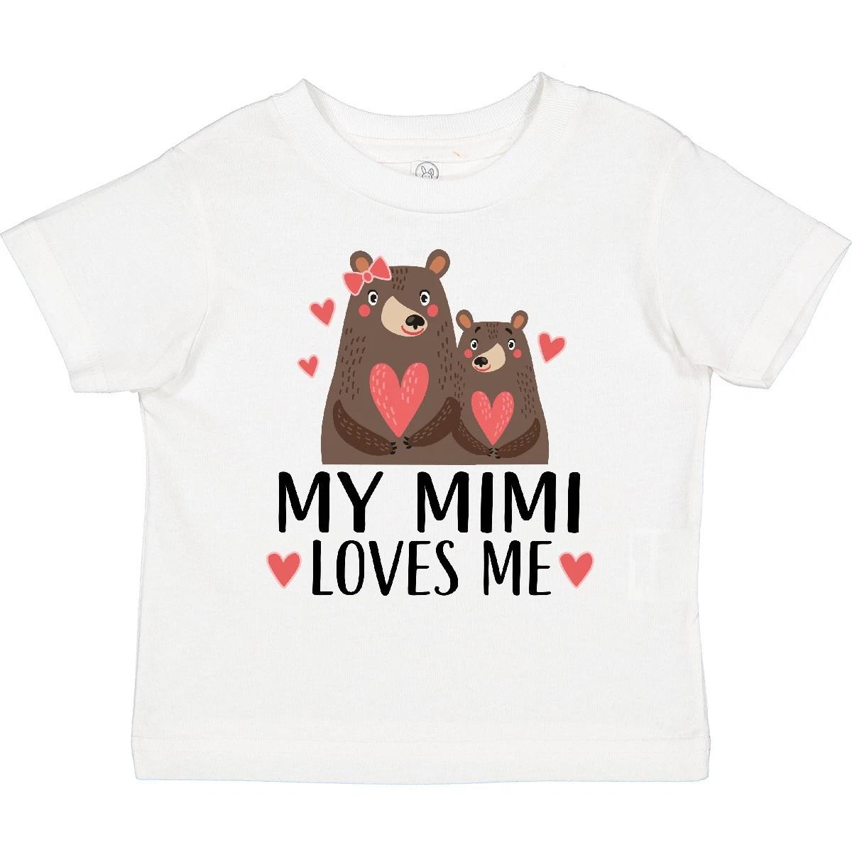 Inktastic My Mimi Loves Me Bear Toddler T-Shirt From Grandchild Grandkids Day 140