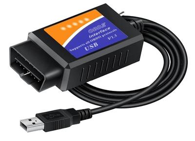 Herramienta de escaneo con conexión USB OBD2 ELM327 Máquina de diagnóstico de averías de automóviles