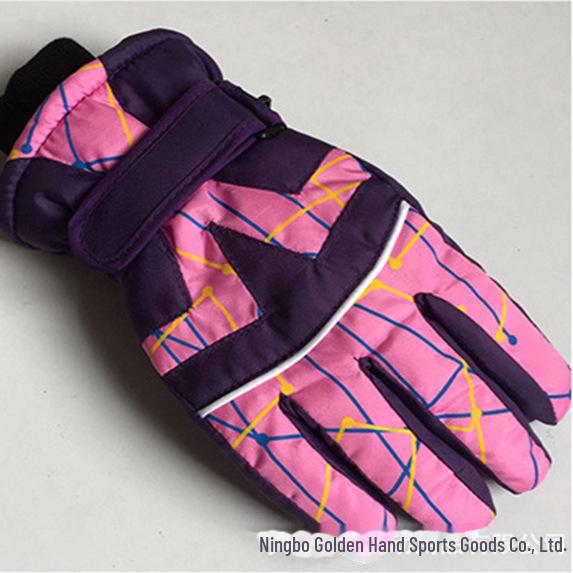 

«Водонепроницаемые зимние детские перчатки для катания на лыжах и велосипеде с принтом — с бархатной подкладкой для тепла» One Size 9-15 Years