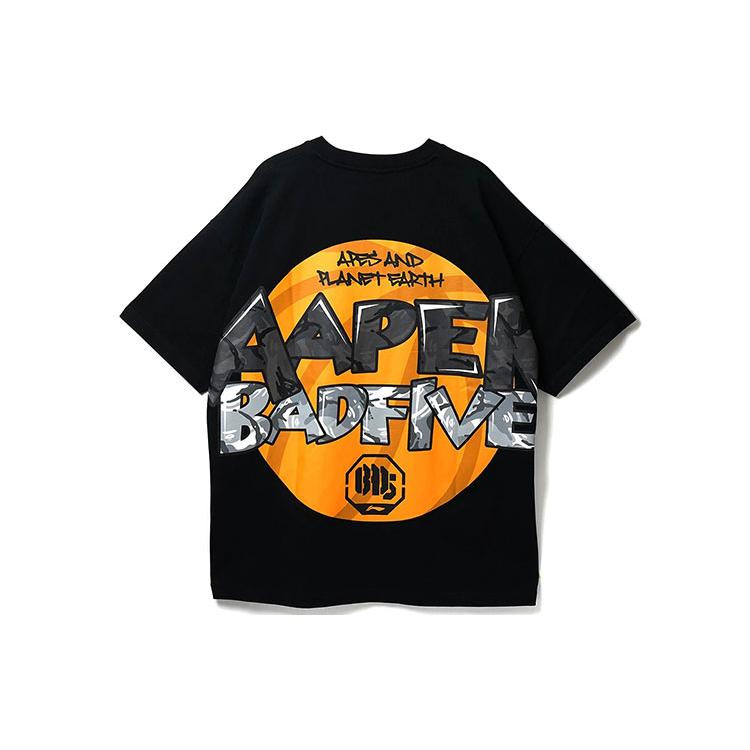 Li Ning x Aape Drop Shoulder Sleeve T Shirt Men s Black AHSR751-1 L