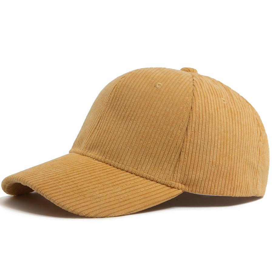 2021 Unisex Retro Corduroy Baseball Cap - Solid Color, Casual & Warm