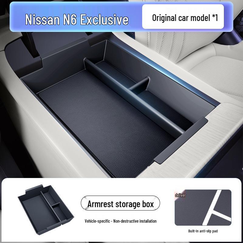 Nissan N6 Center Console Armrest Storage Box - Fits 26 Models Nissan N6
