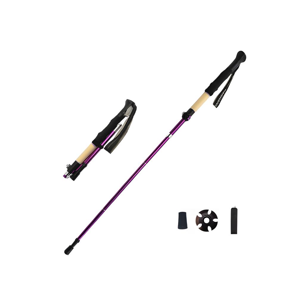 Easy To Carry 345g Travel Walking Stick With Aircraft Grade Aluminum Build And Complete Accessories Included