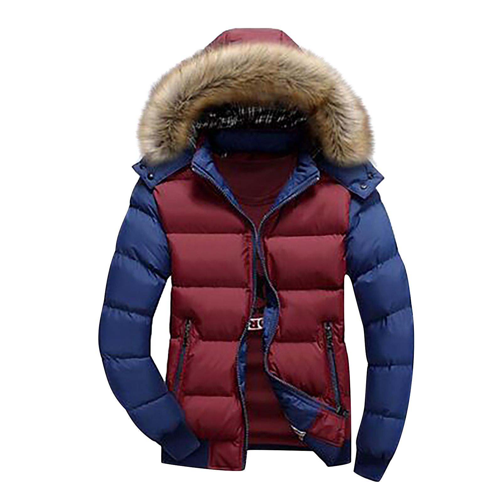 

Мужская и зимняя новая модная контрастная цветная свободная повседневная плюшевая куртка XXXXL синий