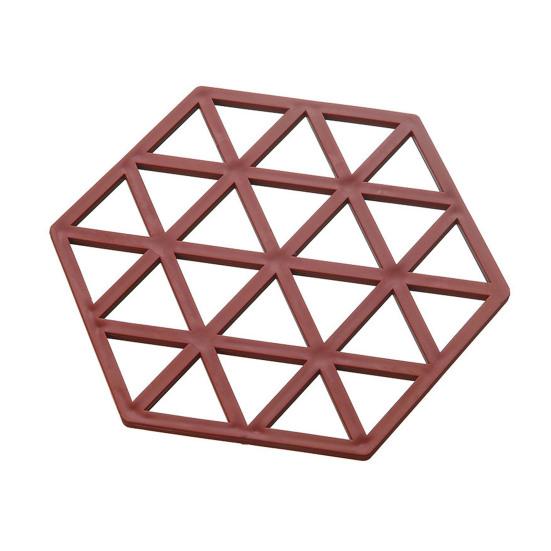 Hollow Heat Resistant Trivet for Hot Dishes Non-Slip Silicone Table Mat for Pots Scratch-Proof