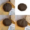 Leopard Print Beret For Women Vintage Fashion Warm Soft Leather Fall Accessory